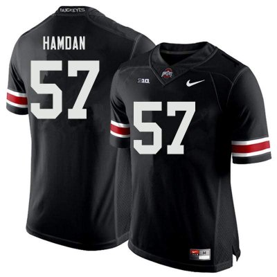 NCAA Ohio State Buckeyes Men's #57 Zaid Hamdan Black Nike Football College Jersey QBR6845UL